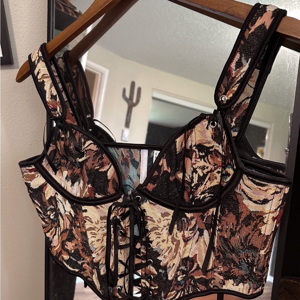 Custom Floral Corset Top